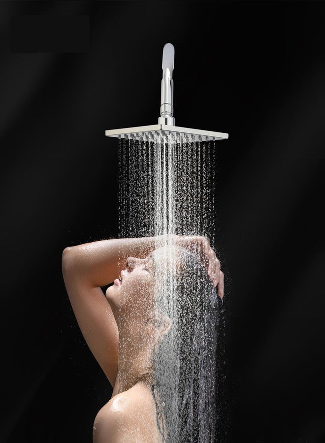 Orvos Overhead Shower, Elegant square design, with touch clean nozzles, Hiqh quality Stainless Steel, with salt tested chrome plating, 4x4 inches, head only, for high end luxury bathrooms - Image 1